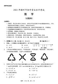 2021年湖南省郴州市中考数学真题（pdf版无答案）