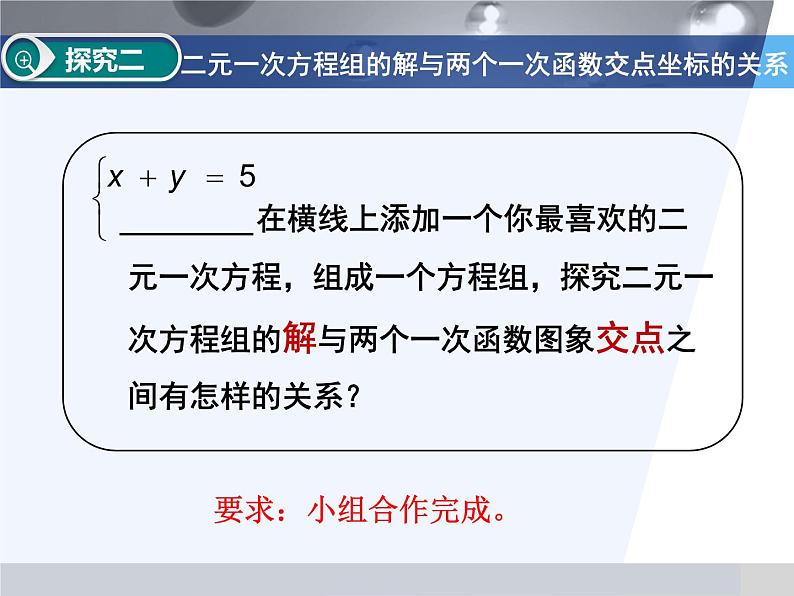 鲁教版（五四制）七年级下册数学 7.4二元一次方程与一次函数 课件第5页