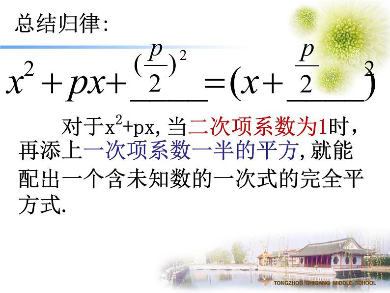 鲁教版（五四制）八年级下册数学 8.2用配方法解一元二次方程（2） 课件07