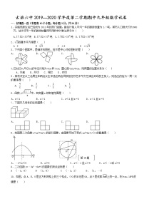 甘肃省武威市古浪县第六中学2021-2022学年度下学期期中九年级数学试卷（word版  无答案）