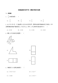 2022届安徽省滁州市中考一模统考数学试题解析版