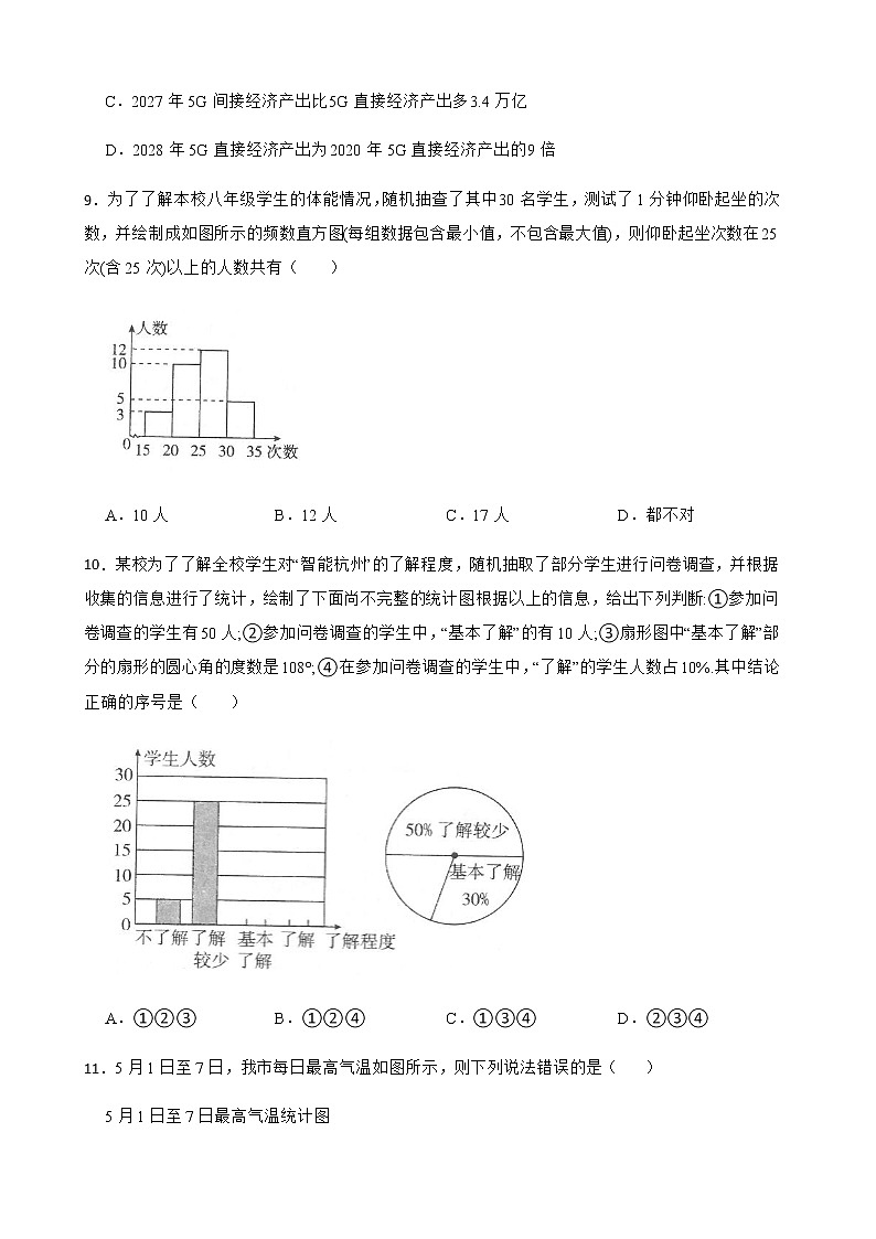 2022届中考数学二轮专题复习-数据搜集整理数据分析概率解析版第3页