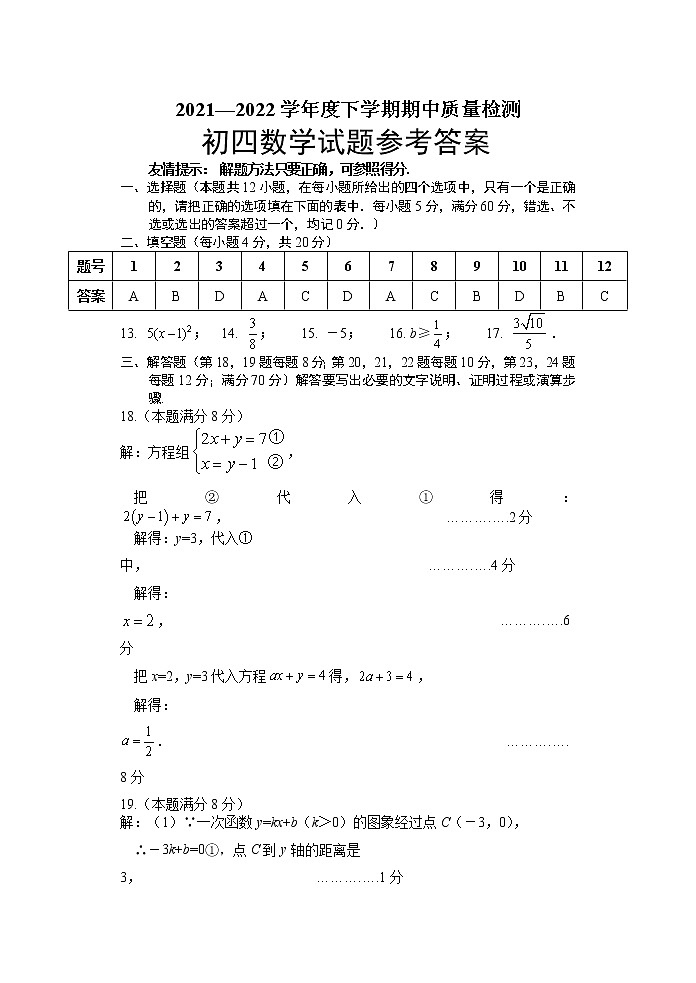 2022年山东省淄博市临淄区中考一模数学试题01