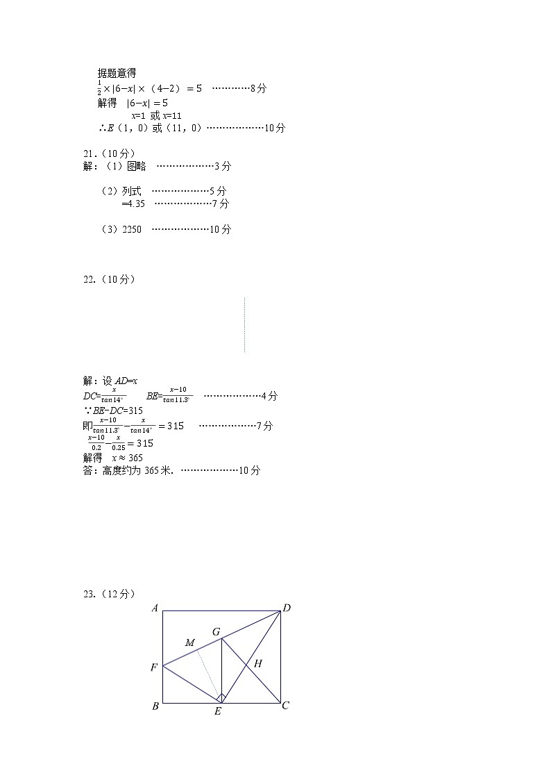 2022年山东省淄博市桓台县中考一模数学试题02