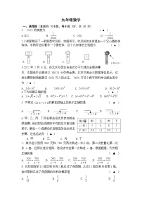 2022年广东省深圳市南山区九年级4月模拟（二模）数学试题