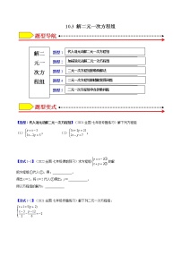 七年级下册10.3 解二元一次方程组习题