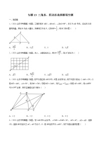 2022届中考数学专题练 专题13 三角形、四边形选择题填空题