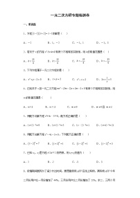 一元二次方程专题检测卷--2022年初中数学中考备考必刷