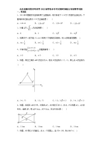 山东省滕州市大坞中学2022年学业水平考试限时训练九年级数学试题