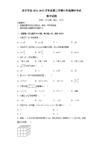 安徽省滁州市定远县育才学校2021-2022学年七年级下学期期中考试数学试题（含答案）