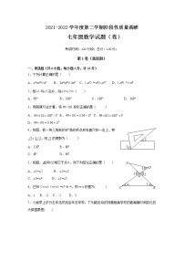 陕西省宝鸡市凤翔区2021-2022学年七年级下学期期中考试数学试题（含答案）