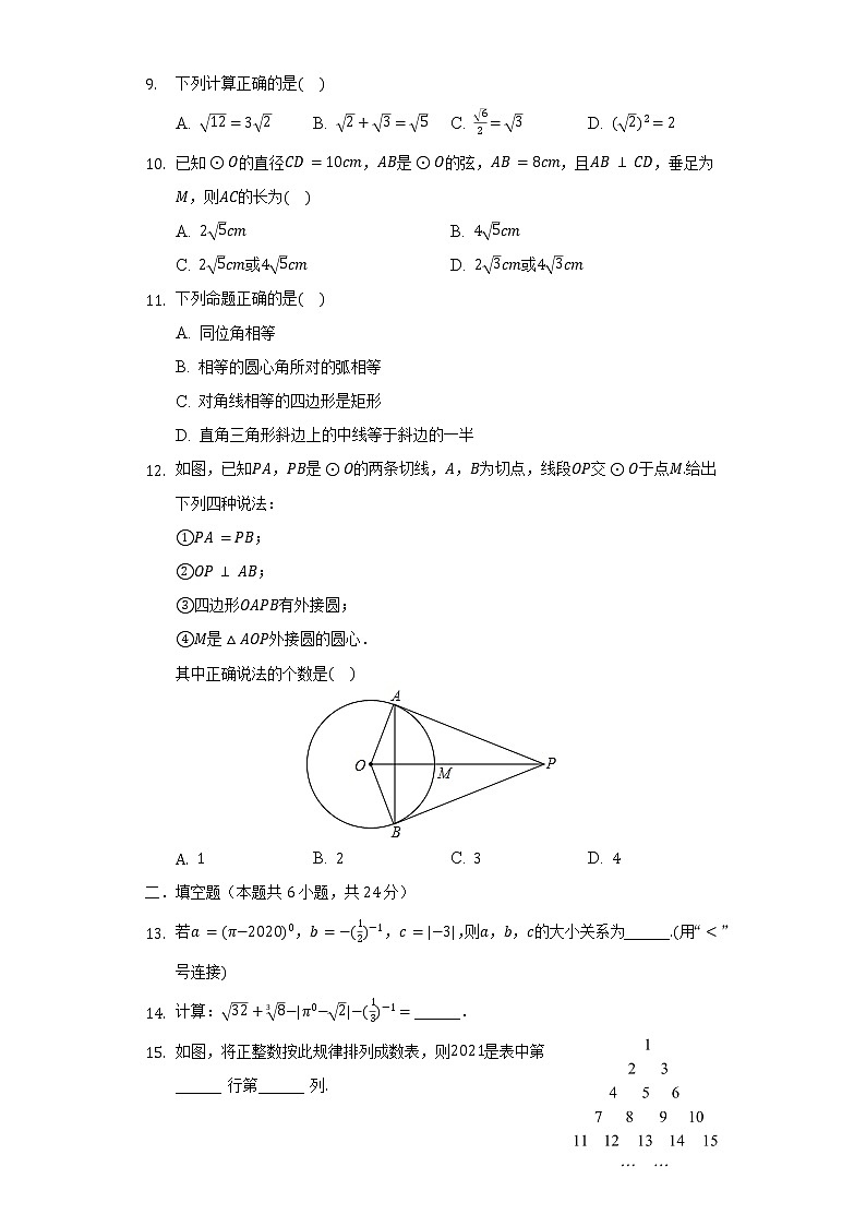 2022年山东省枣庄四十一中中考数学一模试卷（含解析）02