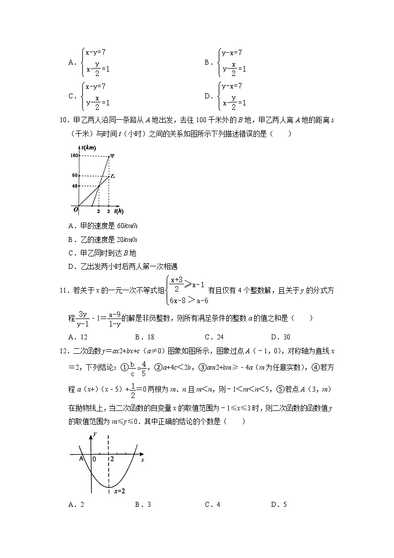 2022年重庆市南川区九年级模拟考试数学试题第2页