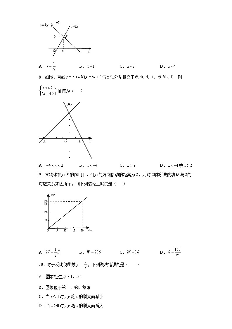 一次函数和反比例函数测试卷--2022年初中数学中考备考二轮专题复习第2页