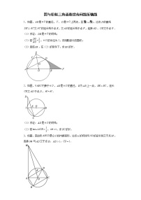 圆与相似三角函数综合问题压轴题--2022年初中数学中考备考考前必刷