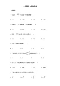 二次根式专题检测卷--2022年初中数学中考备考必刷