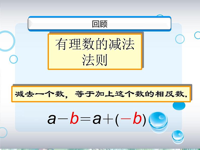 人教版 七年级上册 专题复习 有理数的减法课件PPT第2页