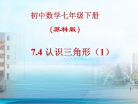 初中数学苏科版七年级下册7.4 认识三角形授课ppt课件