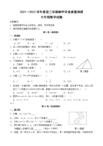 江苏省连云港市宁海中学2021-2022学年七年级下学期期中学业质量调研数学试题(word版含答案)