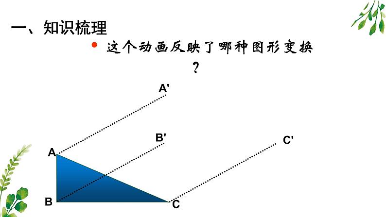 初中数学北师大版八下复习题图形的平移与旋转部优课件03