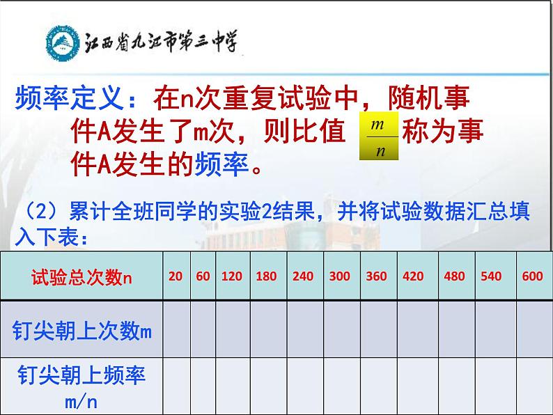 初中数学北师大版七下非等可能事件频率的稳定性 频率的稳定性(一) 课件部优课件第7页