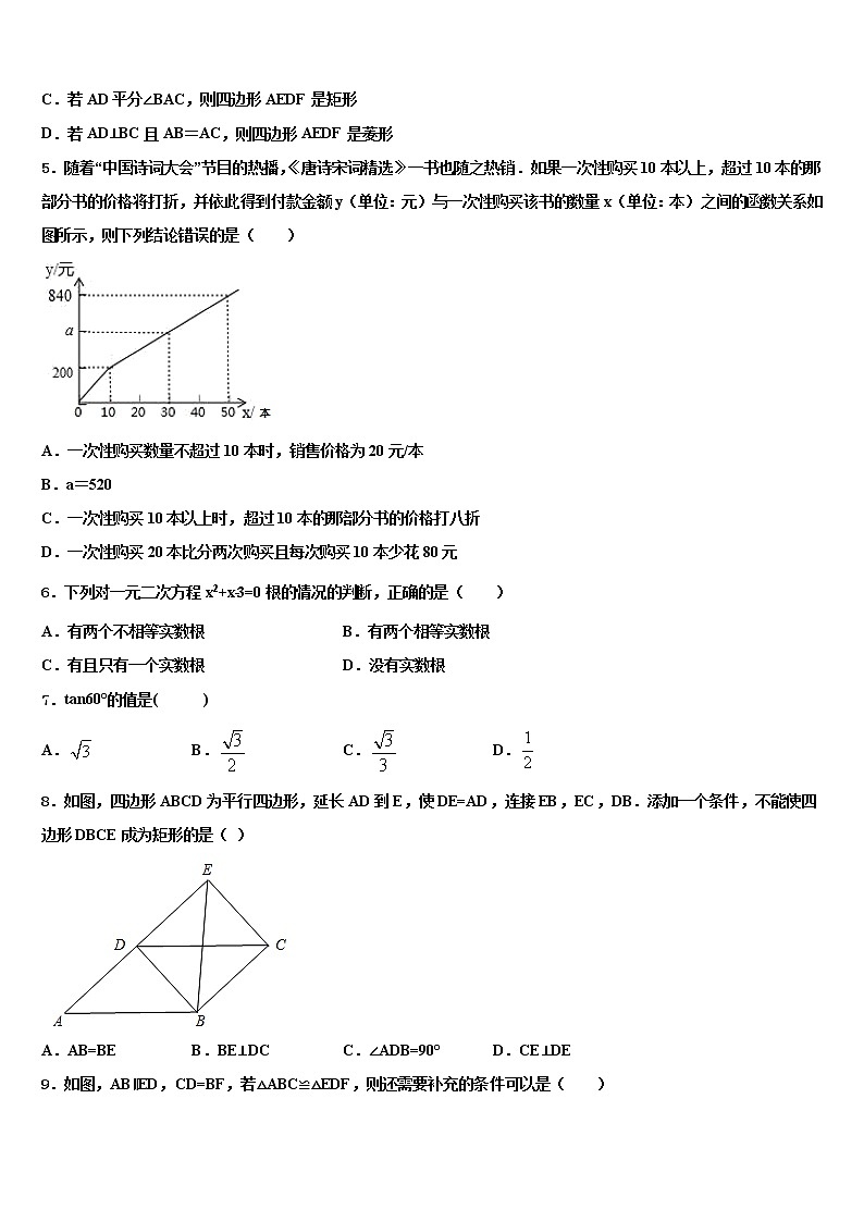2022年江苏省淮安市淮阴区淮阴师院附属中学中考冲刺卷数学试题含解析02