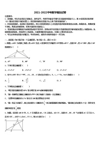 2022届辽宁省鞍山市台安县中考适应性考试数学试题含解析