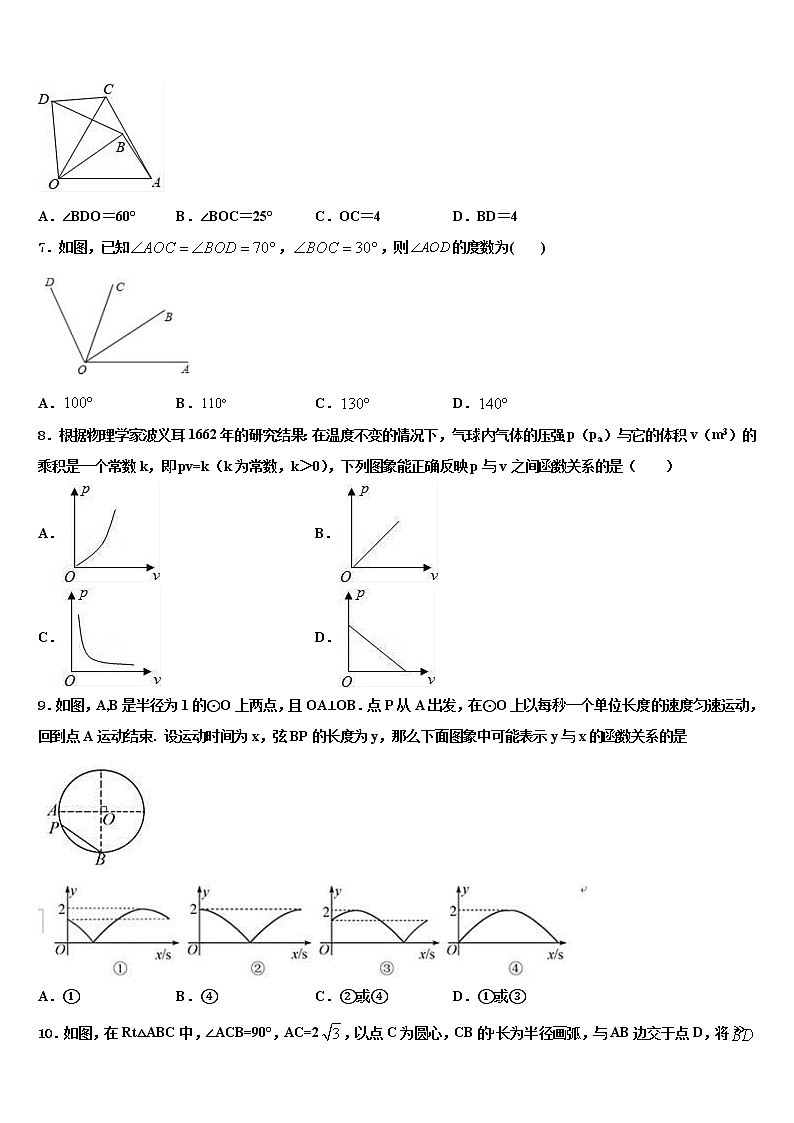 江苏省扬州市江都区十校2021-2022学年中考数学模拟预测题含解析02