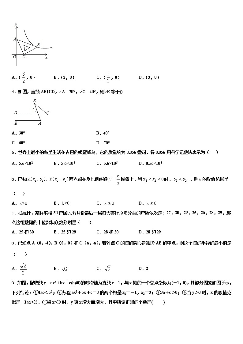 2021-2022学年广东省东莞市虎门汇英校中考数学考试模拟冲刺卷含解析02