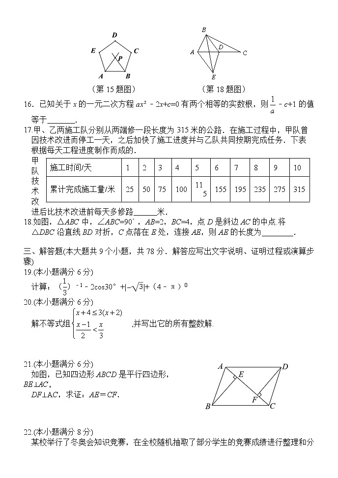 2022年一模数学试题第3页