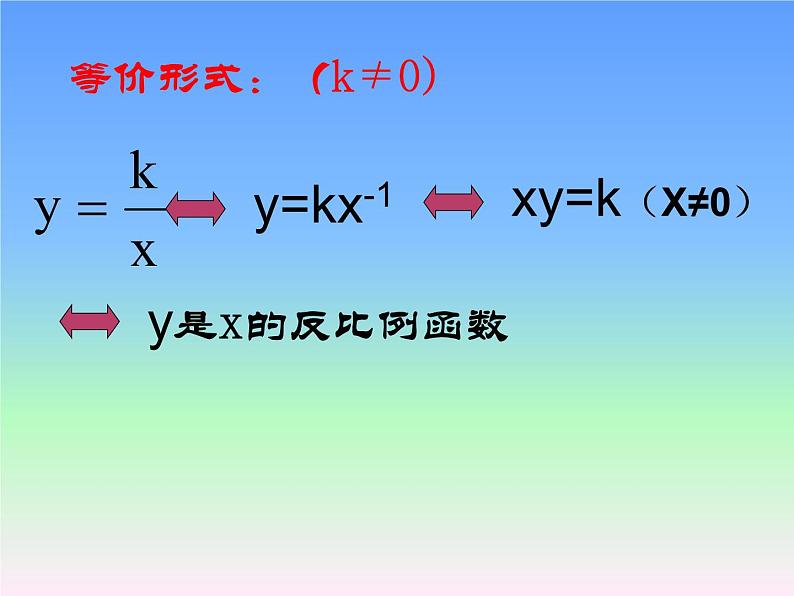 初中数学华东师大版八下反比例函数部优课件第6页