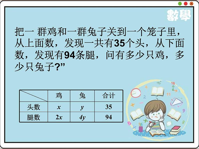 初中数学冀教版七下 二元一次方程组部优课件第3页