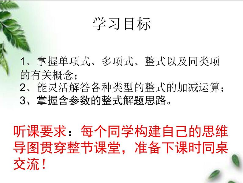 初中数学人教版七上构建知识体系和应用整式加减总复习课部优课件第2页