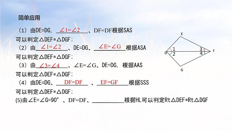 初中数学湘教版八上 全等三角形全等三角形的判定部优课件04