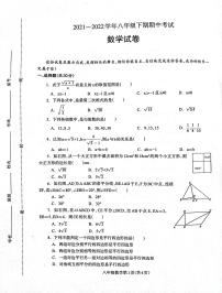 河南省济源市部分校2021-2022学年八年级下学期期中测试数学试题（pdf版无答案）