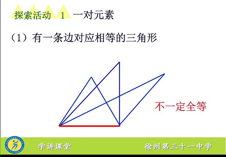 初中数学苏科版八上数学活动 关于三角形全等的条件部优课件第5页