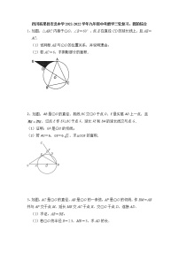 四川省渠县安北中学2022年九年级中考数学三轮复习：圆的综合