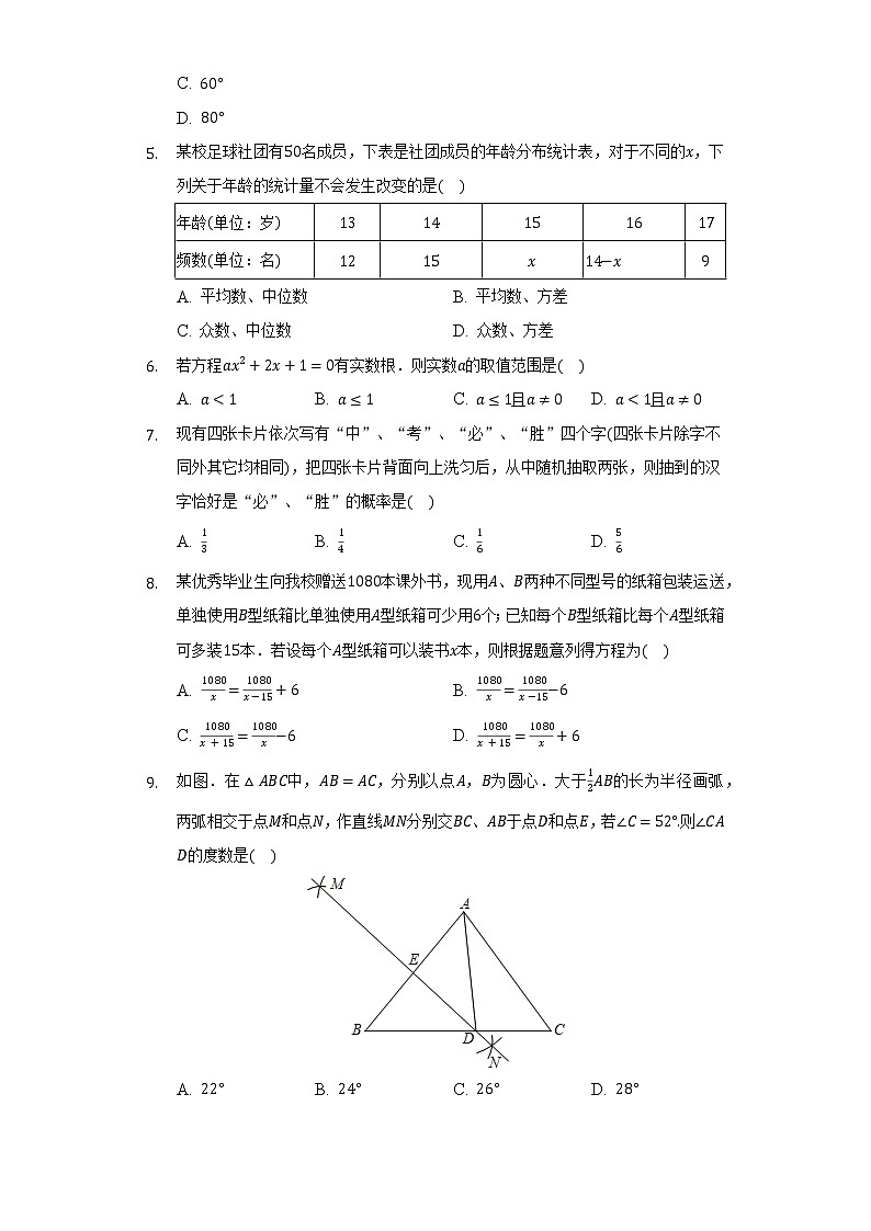 2022年河南省三甲名校中考数学原创押题试卷（四）（含解析）02