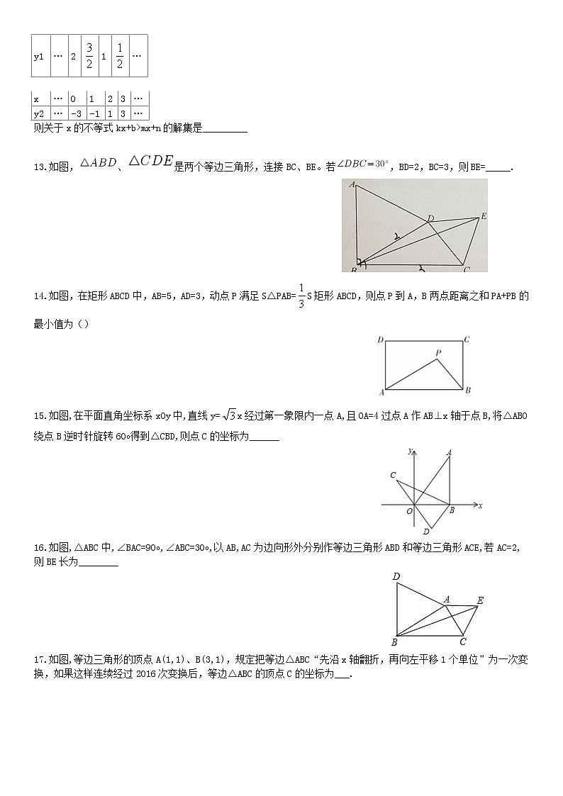 初二期末复习整理-1（无答案）第3页