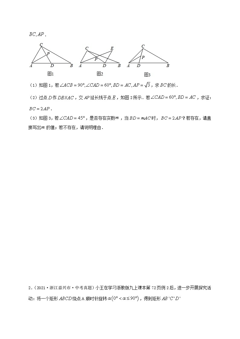 预测10 【精品】图形与变换的几何探究-2022年中考数学三轮冲刺过关（全国通用）03