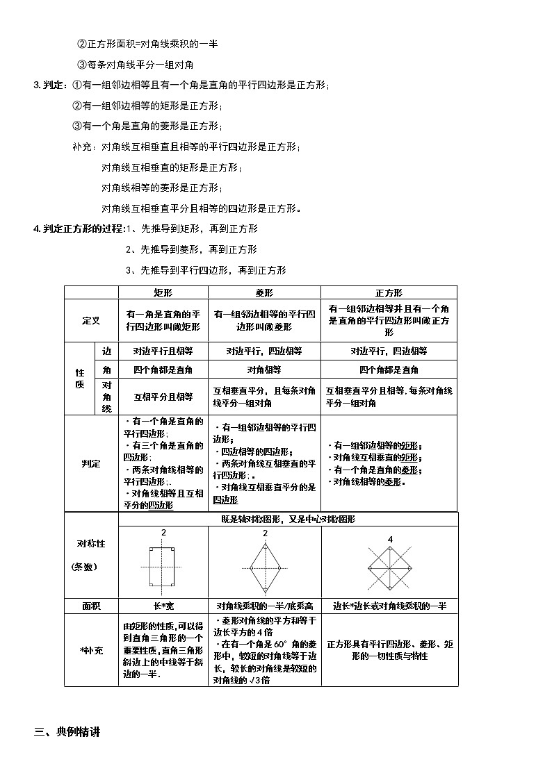 平行四边形，矩形，菱形，正方形（中上）2学案（无答案）第2页