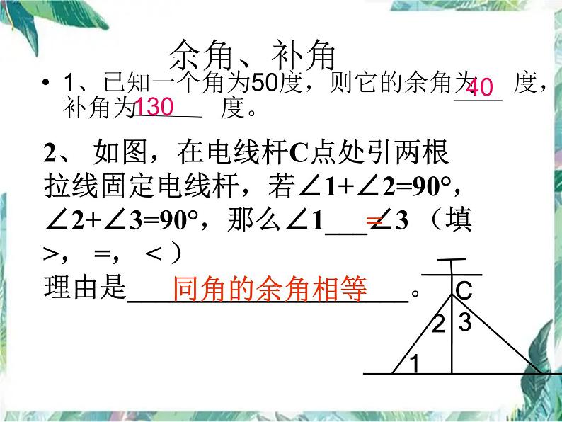 第二章相交线与平行线复习课件-2021-2022学年北师大版数学七年级下册05