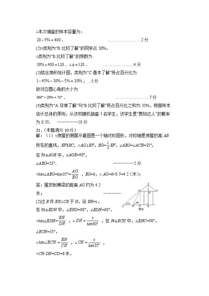 2022年山东省淄博市博山区九年级数学一模试卷02