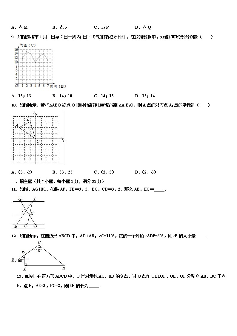 2021-2022学年广东实验中学中考数学模拟精编试卷含解析03