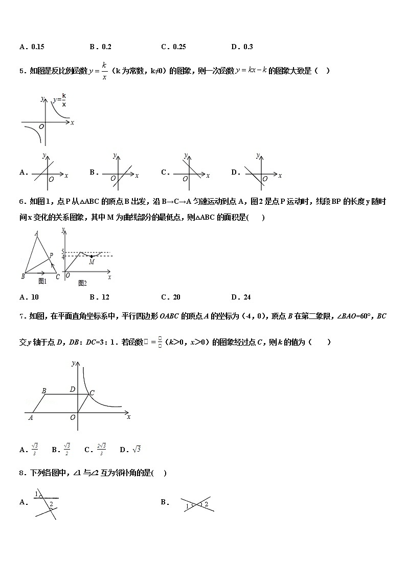 2021-2022学年广东省广州市石碁第四中学中考数学最后一模试卷含解析第2页