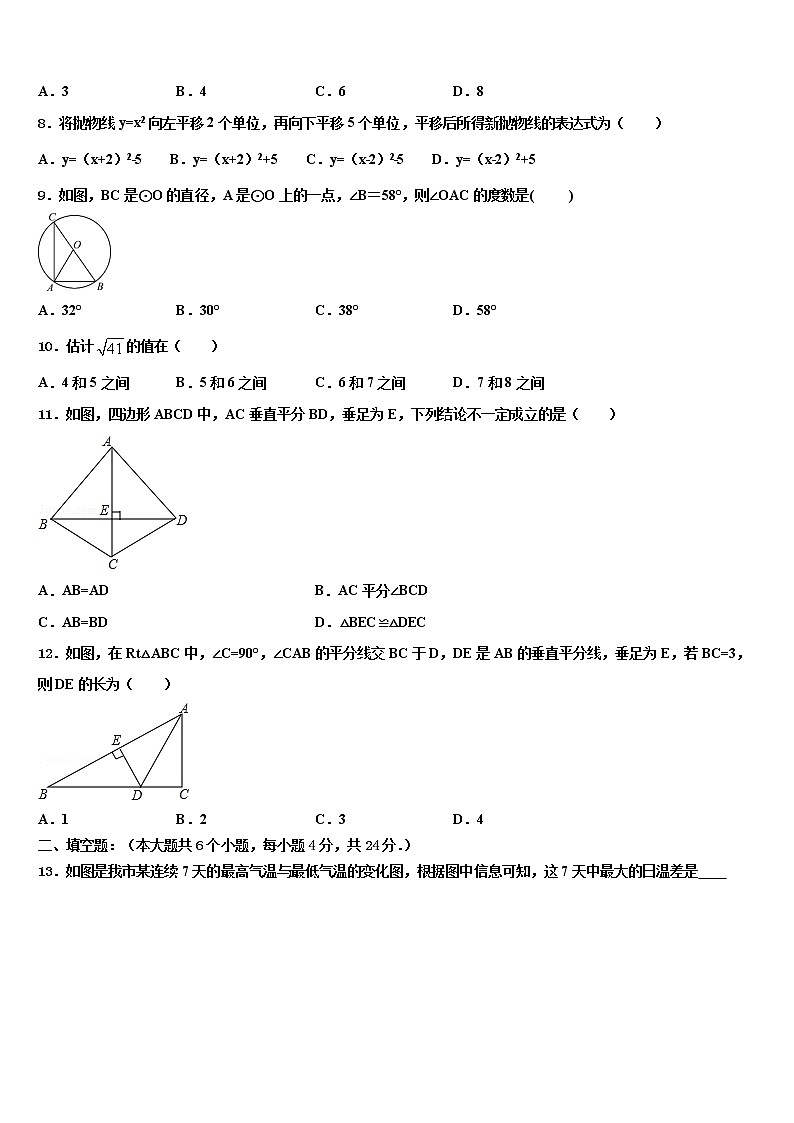2021-2022学年广东省深圳市宝安中学初中数学毕业考试模拟冲刺卷含解析02