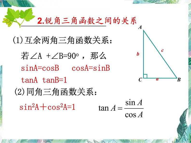 2022年九年级中考数学一轮复习三角函数复习课件第4页