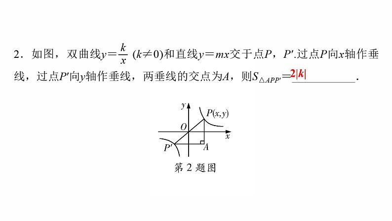 2022年九年级中考数学过关复习　反比例函数及其应用  课件第3页