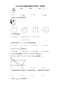 2022年山东省临沂市费县中考数学一模试题(word版含答案)