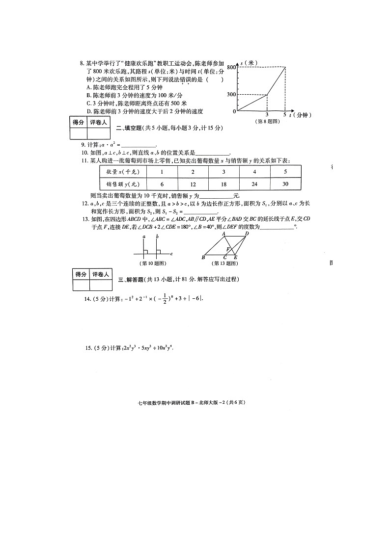 陕西省咸阳市秦都区校联考2021-2022学年七年级下学期期中考试数学试题（含答案）02